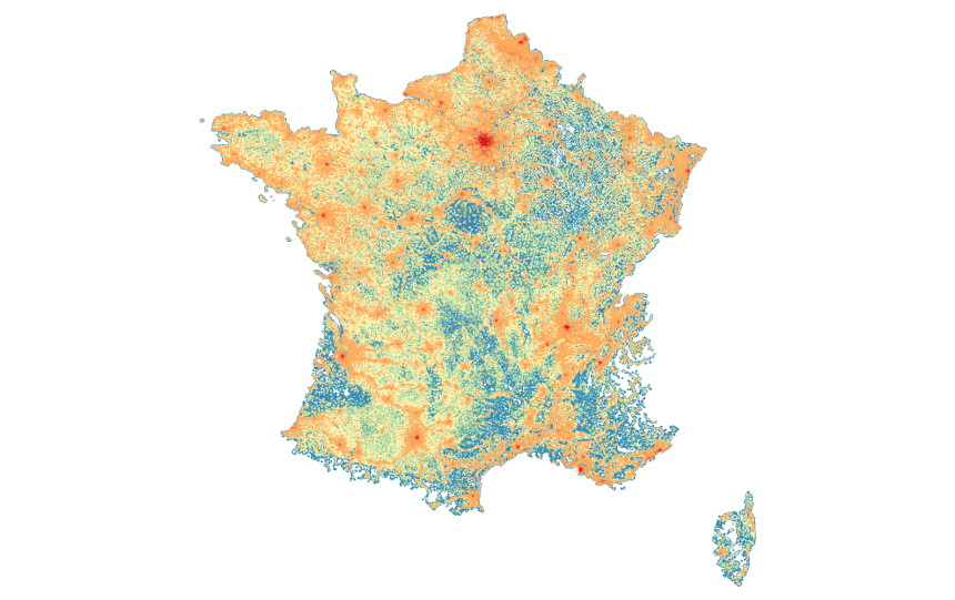 A Metropolitan France synthetic population map